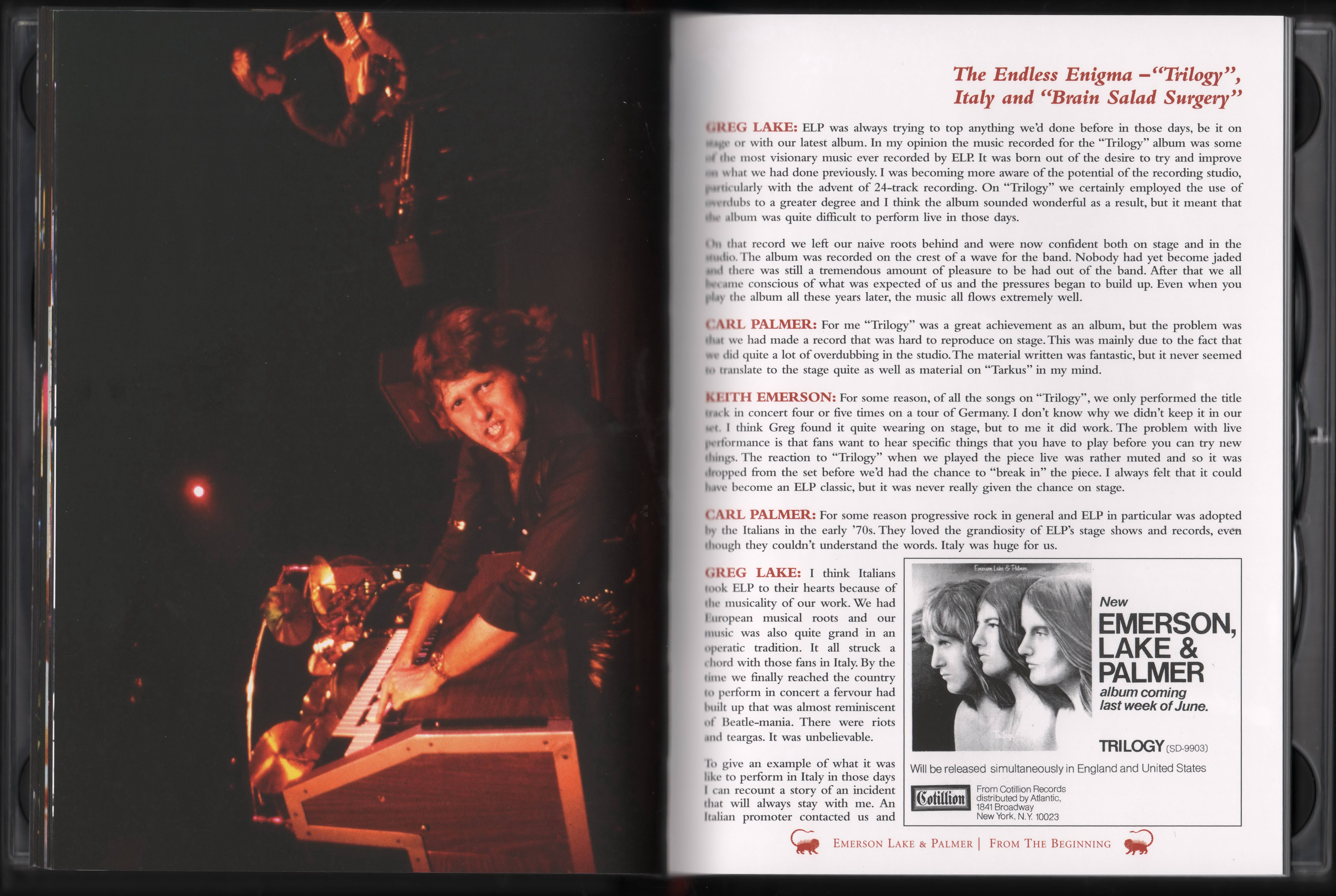 Emerson, Lake and Palmer From the Beginning [Booklet14 aus]